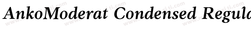 AnkoModerat Condensed Regula字体转换